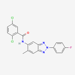 2,5-dichloro-N-[2-(4-fluorophenyl)-6-methyl-2H-1,2,3-benzotriazol-5-yl]benzamide
