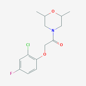 molecular formula C14H17ClFNO3 B5130837 4-[(2-chloro-4-fluorophenoxy)acetyl]-2,6-dimethylmorpholine 