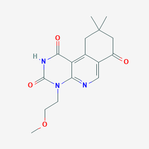 molecular formula C16H19N3O4 B5130850 4-(2-methoxyethyl)-9,9-dimethyl-9,10-dihydropyrimido[4,5-c]isoquinoline-1,3,7(2H,4H,8H)-trione 