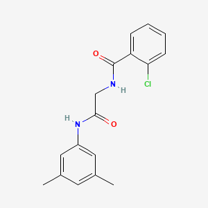molecular formula C17H17ClN2O2 B5130851 2-chloro-N-{2-[(3,5-dimethylphenyl)amino]-2-oxoethyl}benzamide 
