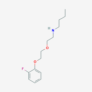 molecular formula C14H22FNO2 B5130853 N-{2-[2-(2-fluorophenoxy)ethoxy]ethyl}-1-butanamine 