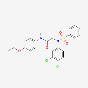 molecular formula C22H20Cl2N2O4S B5130867 N~2~-(3,4-dichlorophenyl)-N~1~-(4-ethoxyphenyl)-N~2~-(phenylsulfonyl)glycinamide 