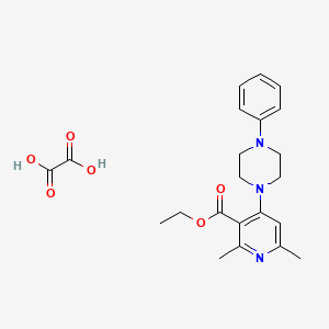 molecular formula C22H27N3O6 B5130875 ethyl 2,6-dimethyl-4-(4-phenyl-1-piperazinyl)nicotinate oxalate 