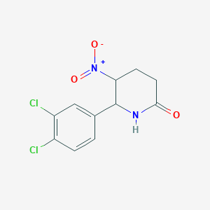 molecular formula C11H10Cl2N2O3 B5130888 6-(3,4-dichlorophenyl)-5-nitro-2-piperidinone 