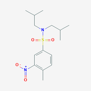 molecular formula C15H24N2O4S B5130901 N,N-diisobutyl-4-methyl-3-nitrobenzenesulfonamide 