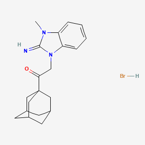 molecular formula C20H26BrN3O B5130916 1-(1-adamantyl)-2-(2-imino-3-methyl-2,3-dihydro-1H-benzimidazol-1-yl)ethanone hydrobromide 