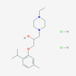 molecular formula C19H34Cl2N2O2 B5130923 1-(4-ethyl-1-piperazinyl)-3-(2-isopropyl-5-methylphenoxy)-2-propanol dihydrochloride 