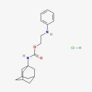 molecular formula C19H27ClN2O2 B5130941 2-anilinoethyl 1-adamantylcarbamate hydrochloride 