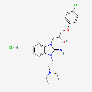 molecular formula C22H30Cl2N4O2 B5130975 1-(4-chlorophenoxy)-3-{3-[2-(diethylamino)ethyl]-2-imino-2,3-dihydro-1H-benzimidazol-1-yl}-2-propanol hydrochloride 