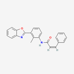 molecular formula C23H18N2O2 B5130999 N-[3-(1,3-benzoxazol-2-yl)-2-methylphenyl]-3-phenylacrylamide 
