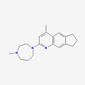 molecular formula C19H25N3 B5131020 4-methyl-2-(4-methyl-1,4-diazepan-1-yl)-7,8-dihydro-6H-cyclopenta[g]quinoline 