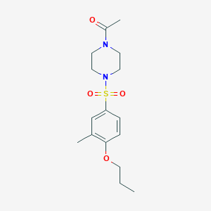 1-[4-(3-Methyl-4-propoxybenzenesulfonyl)piperazin-1-yl]ethan-1-one