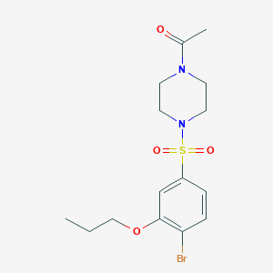 1-[4-(4-Bromo-3-propoxybenzenesulfonyl)piperazin-1-yl]ethan-1-one