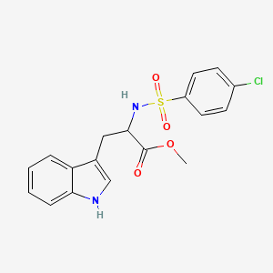 molecular formula C18H17ClN2O4S B5131070 methyl N-[(4-chlorophenyl)sulfonyl]tryptophanate 