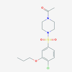 1-[4-(4-Chloro-3-propoxybenzenesulfonyl)piperazin-1-yl]ethan-1-one