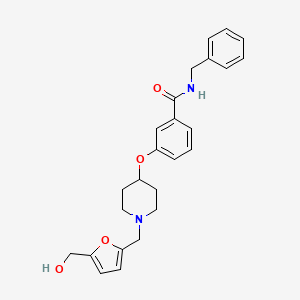 molecular formula C25H28N2O4 B5131082 N-benzyl-3-[(1-{[5-(hydroxymethyl)-2-furyl]methyl}-4-piperidinyl)oxy]benzamide 