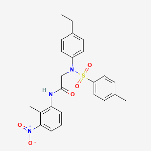 molecular formula C24H25N3O5S B5131091 N~2~-(4-ethylphenyl)-N~1~-(2-methyl-3-nitrophenyl)-N~2~-[(4-methylphenyl)sulfonyl]glycinamide 