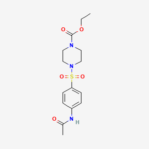 ethyl 4-{[4-(acetylamino)phenyl]sulfonyl}-1-piperazinecarboxylate