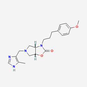 molecular formula C20H26N4O3 B5131099 (3aS*,6aR*)-3-[3-(4-methoxyphenyl)propyl]-5-[(4-methyl-1H-imidazol-5-yl)methyl]hexahydro-2H-pyrrolo[3,4-d][1,3]oxazol-2-one 