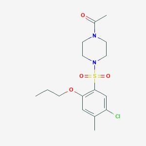 1-[4-(5-Chloro-4-methyl-2-propoxybenzenesulfonyl)piperazin-1-yl]ethan-1-one