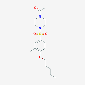 1-Acetyl-4-[(3-methyl-4-pentyloxyphenyl)sulfonyl]piperazine
