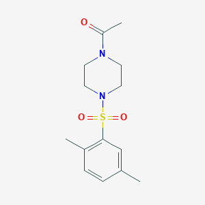 molecular formula C14H20N2O3S B513113 1-Acetyl-4-[(2,5-dimethylphenyl)sulfonyl]piperazine CAS No. 903354-15-4