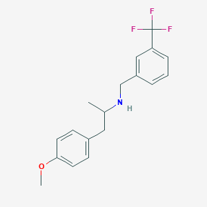 molecular formula C18H20F3NO B5131134 1-(4-methoxyphenyl)-N-[3-(trifluoromethyl)benzyl]-2-propanamine 