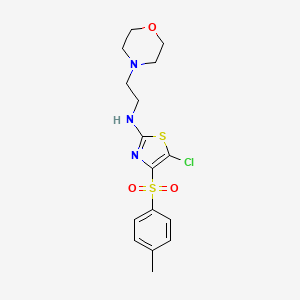 molecular formula C16H20ClN3O3S2 B5131144 5-chloro-4-[(4-methylphenyl)sulfonyl]-N-[2-(4-morpholinyl)ethyl]-1,3-thiazol-2-amine 