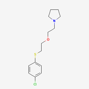 molecular formula C14H20ClNOS B5131156 1-(2-{2-[(4-chlorophenyl)thio]ethoxy}ethyl)pyrrolidine 