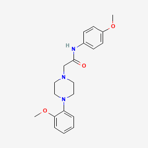molecular formula C20H25N3O3 B5131163 N-(4-methoxyphenyl)-2-[4-(2-methoxyphenyl)-1-piperazinyl]acetamide 