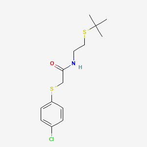 molecular formula C14H20ClNOS2 B5131166 N-[2-(tert-butylthio)ethyl]-2-[(4-chlorophenyl)thio]acetamide 