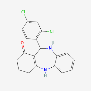 molecular formula C19H16Cl2N2O B5131178 11-(2,4-dichlorophenyl)-2,3,4,5,10,11-hexahydro-1H-dibenzo[b,e][1,4]diazepin-1-one CAS No. 6241-74-3