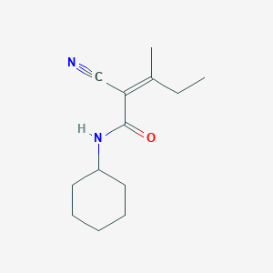 molecular formula C13H20N2O B5131185 2-cyano-N-cyclohexyl-3-methyl-2-pentenamide 