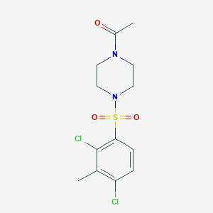 molecular formula C13H16Cl2N2O3S B513119 1-Acetyl-4-[(2,4-dichloro-3-methylphenyl)sulfonyl]piperazine CAS No. 942788-71-8