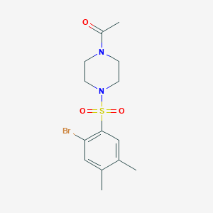 1-Acetyl-4-[(2-bromo-4,5-dimethylphenyl)sulfonyl]piperazine