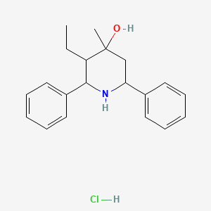 molecular formula C20H26ClNO B5131224 3-ethyl-4-methyl-2,6-diphenyl-4-piperidinol hydrochloride 
