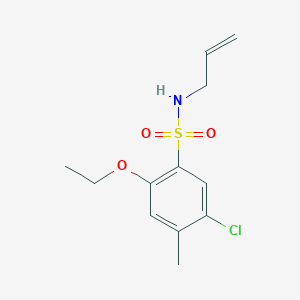 molecular formula C12H16ClNO3S B513124 N-allyl-5-chloro-2-ethoxy-4-methylbenzenesulfonamide CAS No. 942788-79-6