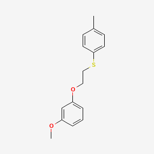 molecular formula C16H18O2S B5131246 1-methoxy-3-{2-[(4-methylphenyl)thio]ethoxy}benzene 