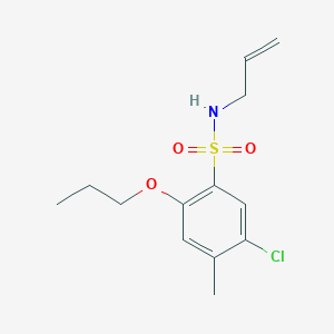 molecular formula C13H18ClNO3S B513125 N-allyl-5-chloro-4-methyl-2-propoxybenzenesulfonamide CAS No. 942771-62-2