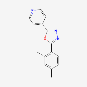 molecular formula C15H13N3O B5131253 4-[5-(2,4-dimethylphenyl)-1,3,4-oxadiazol-2-yl]pyridine 