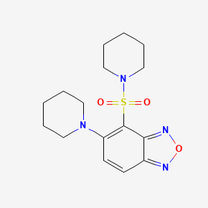 molecular formula C16H22N4O3S B5131276 5-(1-piperidinyl)-4-(1-piperidinylsulfonyl)-2,1,3-benzoxadiazole 