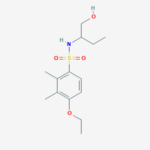 molecular formula C14H23NO4S B513129 4-ethoxy-N-[1-(hydroxymethyl)propyl]-2,3-dimethylbenzenesulfonamide CAS No. 942702-81-0