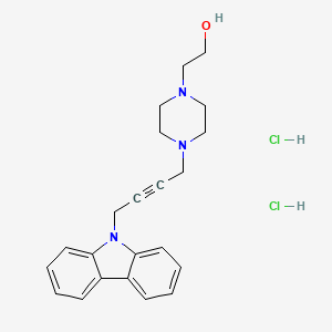 molecular formula C22H27Cl2N3O B5131298 2-{4-[4-(9H-carbazol-9-yl)-2-butyn-1-yl]-1-piperazinyl}ethanol dihydrochloride 