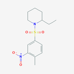 molecular formula C14H20N2O4S B5131305 2-ethyl-1-[(4-methyl-3-nitrophenyl)sulfonyl]piperidine 