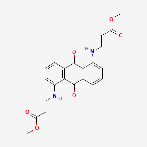 molecular formula C22H22N2O6 B5131355 dimethyl 3,3'-[(9,10-dioxo-9,10-dihydroanthracene-1,5-diyl)diimino]dipropanoate 