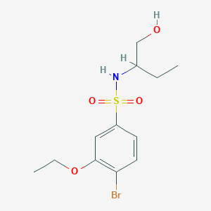 molecular formula C12H18BrNO4S B513137 4-bromo-3-ethoxy-N-[1-(hydroxymethyl)propyl]benzenesulfonamide CAS No. 942789-01-7