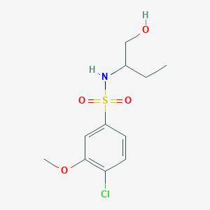 molecular formula C11H16ClNO4S B513139 4-chloro-N-[1-(hydroxymethyl)propyl]-3-methoxybenzenesulfonamide CAS No. 942702-90-1