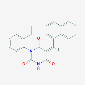 molecular formula C23H18N2O3 B5131414 1-(2-ethylphenyl)-5-(1-naphthylmethylene)-2,4,6(1H,3H,5H)-pyrimidinetrione 