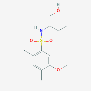 molecular formula C13H21NO4S B513145 N-[1-(hydroxymethyl)propyl]-5-methoxy-2,4-dimethylbenzenesulfonamide CAS No. 942789-07-3