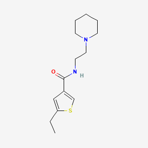 molecular formula C14H22N2OS B5131459 5-ethyl-N-[2-(1-piperidinyl)ethyl]-3-thiophenecarboxamide 